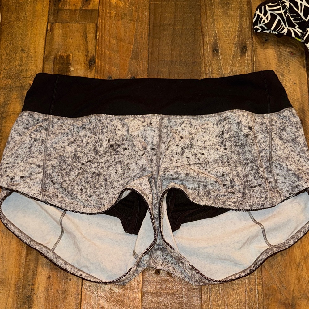 lululemon athletica Black and Gray Athletic Shorts